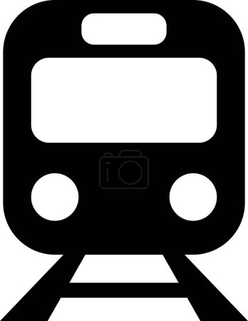 Flache Straßenbahn-Ikone als Symbol des Personenverkehrs