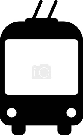 Flaches Obus-Symbol als Zeichen für die Gestaltung der Webseite des Personenverkehrs