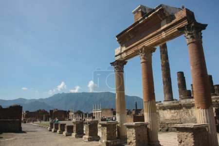 Foto de Antiguas ruinas de la ciudad de Pompeya (Scavi di Pompei), Nápoles, Italia - Imagen libre de derechos