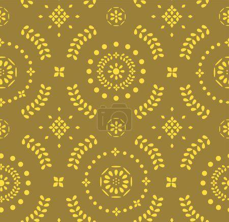 Illustration for RADIAL GEOMETRIC LASER CUT FLORAL SEAMLESS PATTERN VECTOR ILLUSTRATION - Royalty Free Image