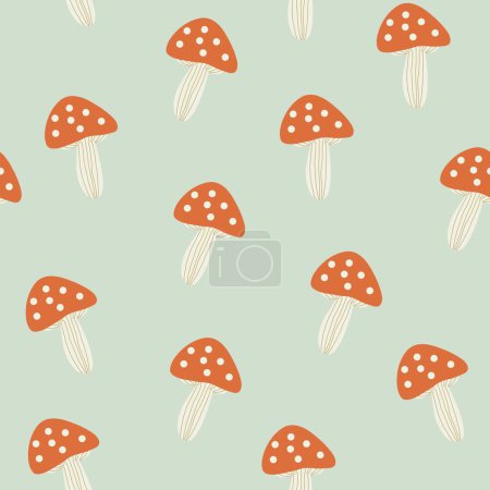 Téléchargez les illustrations : VEGETABLE MUSHROOM SEAMLESS PATTERN FOR CLOTHS AND TEXTILE AND CAN BE USE IN ANY KIDS WEAR VECTOR - en licence libre de droit