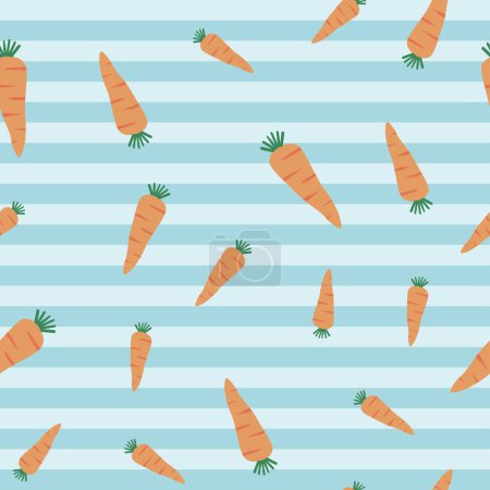 Illustration for CARROT SEAMLESS PATTERN FOR CLOTHS AND TEXTILE AND CAN BE USE IN ANY KIDS WEAR FIELDS VECTOR - Royalty Free Image