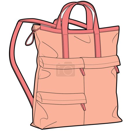 Illustration for Hand-drawn doodle of a bag, vector illustration - Royalty Free Image