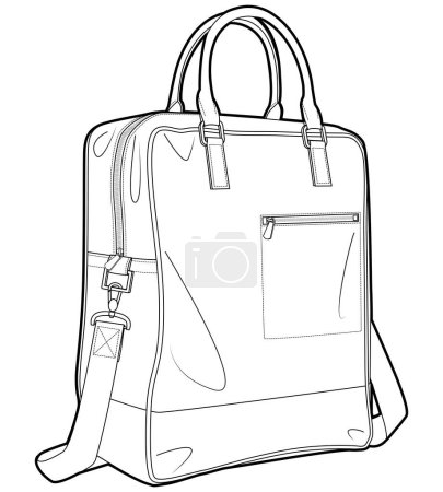 Illustration for Hand-drawn doodle of a bag, vector illustration - Royalty Free Image