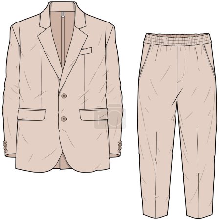 Illustration for CORPORATE WEAR BLAZER AND PANTS VECTOR - Royalty Free Image