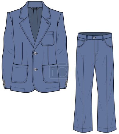 Illustration for CORPORATE WEAR BLAZER AND PANTS VECTOR - Royalty Free Image