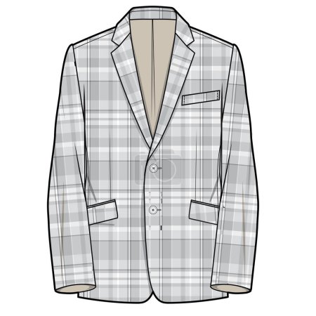 Illustration for MEN AND BOYS CORPORATE WEAR BLAZER VECTOR - Royalty Free Image