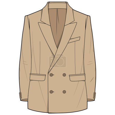 Illustration for MEN AND BOYS CORPORATE WEAR BLAZER VECTOR - Royalty Free Image