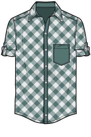 Illustration for MEN AND BOYS WEAR SHIRTS VECTOR SKETCH - Royalty Free Image
