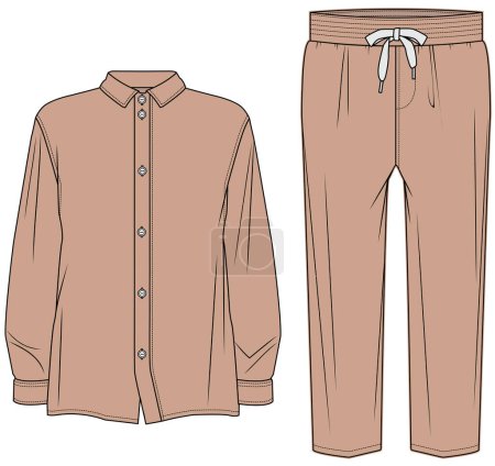 Illustration for Vector illustration of pajama set - Royalty Free Image