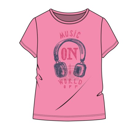 Illustration for GRAPHIC T SHIRTS FOR WOMEN AND GIRLS - Royalty Free Image