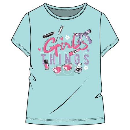 Illustration for GRAPHIC T SHIRTS FOR WOMEN AND GIRLS - Royalty Free Image