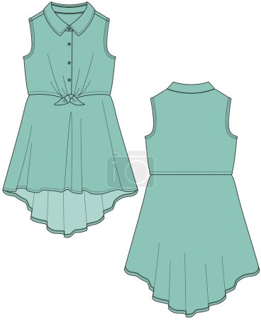 Illustration for REVISED DRESS FLAT DESIGN VECTOR - Royalty Free Image