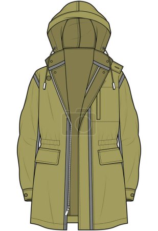 Coat vector illustration background