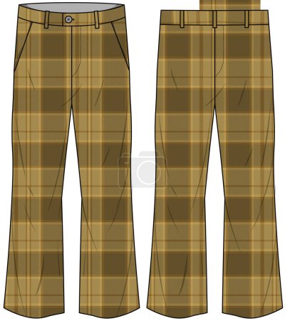 Illustration for Flared Pants vector illustration background - Royalty Free Image