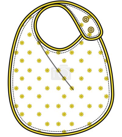 Illustration for Baby bibs vector illustration background - Royalty Free Image