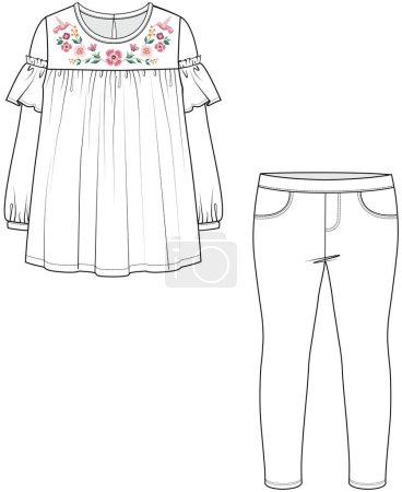 Illustration for Women pajama vector illustration background - Royalty Free Image