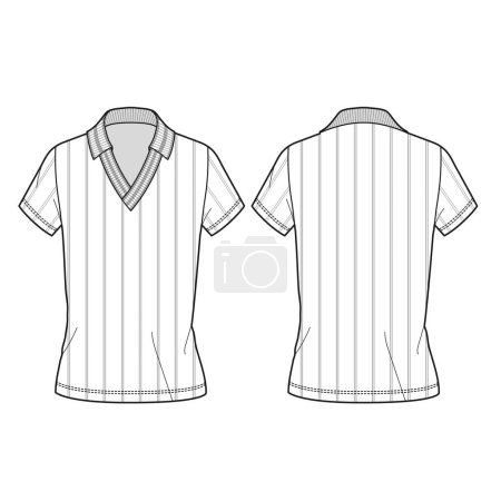 Illustration for GIRLS SHIRTT AND TOP FLAT. - Royalty Free Image