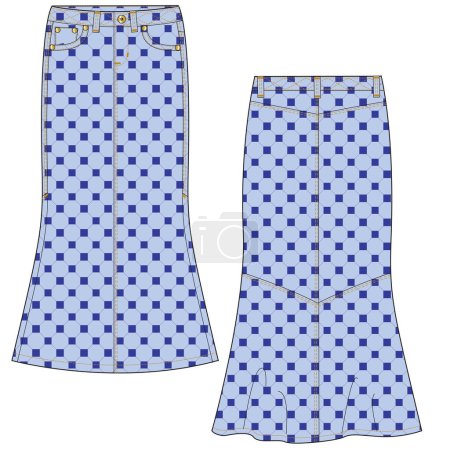 Photo for GIRLS SKIRTS. VECTOR ILLUSTRATION - Royalty Free Image