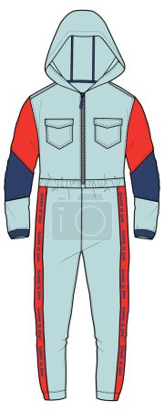 Illustration for Vector illustration of a male tracksuit - Royalty Free Image