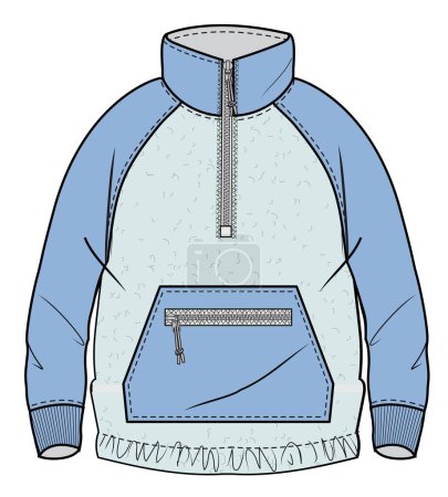 Illustration for Vector illustration of a female jacket - Royalty Free Image