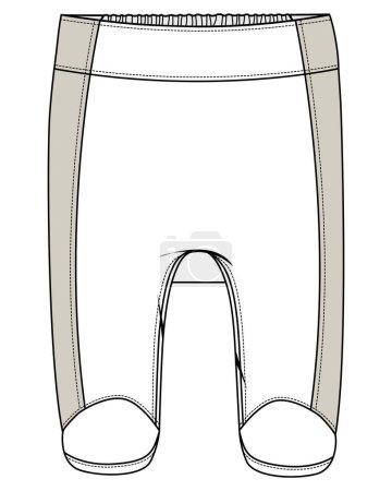 Ilustración de Diseño de vector plano de legging de desgaste inferior para niños - Imagen libre de derechos
