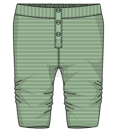 Illustration for Vector illustration of jersey leggings for kids - Royalty Free Image