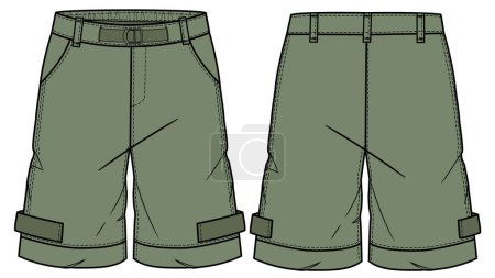 Illustration for Vector illustration of shorts, fashion sketch template - Royalty Free Image