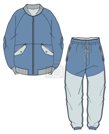 Illustration for Vector illustration of a male tracksuit - Royalty Free Image