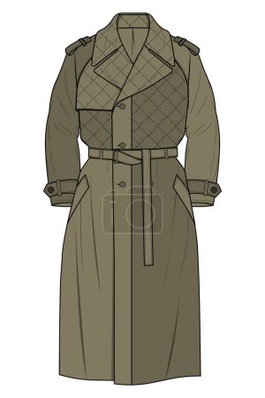 Illustration for Vector illustration of fashion trench - Royalty Free Image