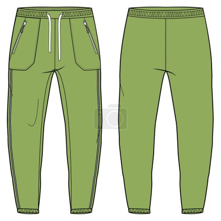 Illustration for Vector illustration of Joggers. back and front - Royalty Free Image