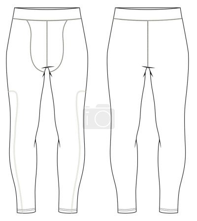 Illustration for Vector illustration of Leggings. back and front - Royalty Free Image