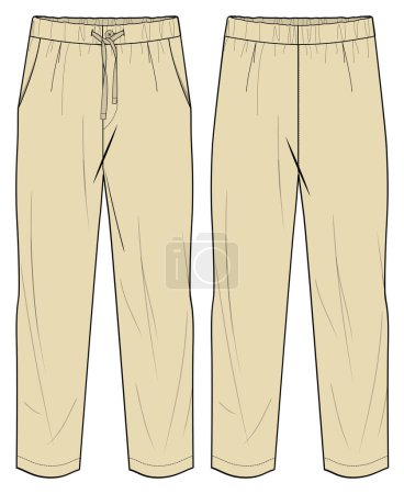 Illustration for Vector sketch illustration of tapered pants - Royalty Free Image