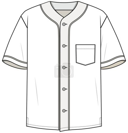Illustration for Vector illustration of a baseball shirt - Royalty Free Image