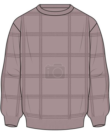 Illustration for Vector illustration of checkered  man's sweater - Royalty Free Image