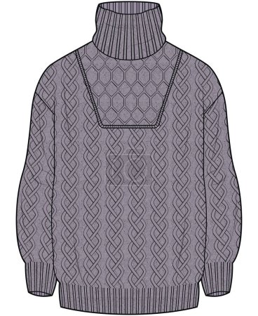 Ilustración de Vector illustration of a knitted sweater - Imagen libre de derechos