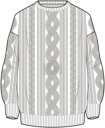 Illustration for Vector illustration of knitted sweater on white background - Royalty Free Image