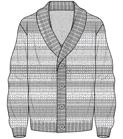 Illustration for KNIT SWEATER  FOR MEN AND BOYS VECTOR - Royalty Free Image