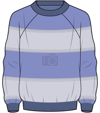 Illustration for BOYS AND MEN SWEATER  WINTER WEAR VECTOR - Royalty Free Image
