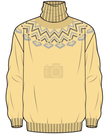 Illustration for BOYS AND MEN SWEATER WINTER WEAR VECTOR - Royalty Free Image