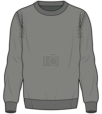 Illustration for MEN AND BOYS CASUAL SWEATER - Royalty Free Image