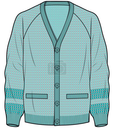 Illustration for KNIT SWEATER JERSEY  FOR MEN AND BOYS VECTOR - Royalty Free Image