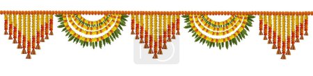 Marigold Flower rangoli Design for Diwali Festival , Indian Festival flower decoration