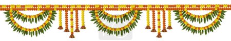 Ringelblume Blume Rangoli Design für Diwali Festival, Indian Festival Blumendekoration