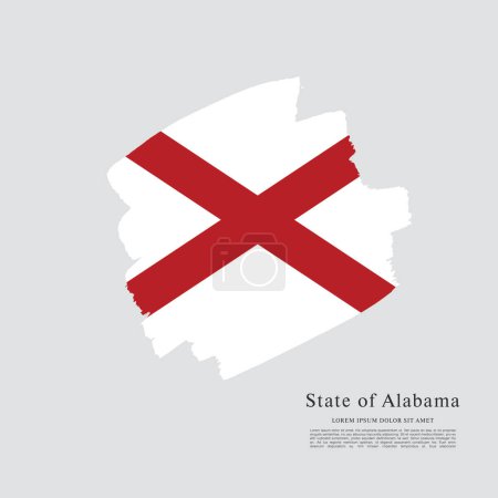 Ilustración de Bandera del estado de Alabama. Estados Unidos de América - Imagen libre de derechos