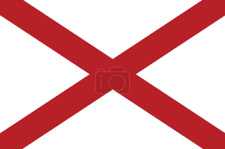 Téléchargez les illustrations : Drapeau de l'État d'Alabama. Les États-Unis d'Amérique - en licence libre de droit