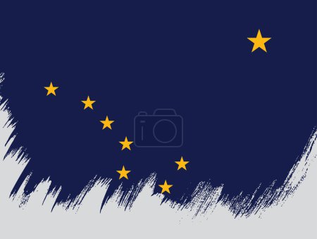 Flag of the state of Alaska. The United States of America