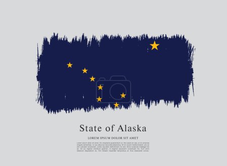 Ilustración de Bandera del estado de Alaska. Estados Unidos de América - Imagen libre de derechos