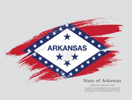 Ilustración de Bandera del estado de Arkansas. Estados Unidos de América - Imagen libre de derechos