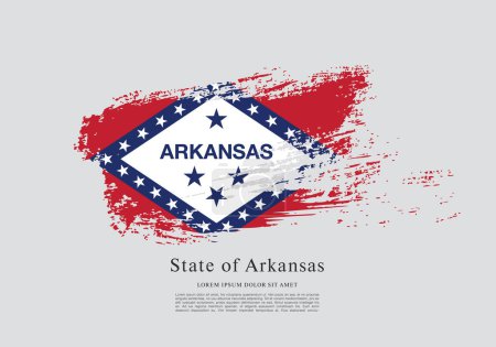 Ilustración de Bandera del estado de Arkansas. Estados Unidos de América - Imagen libre de derechos